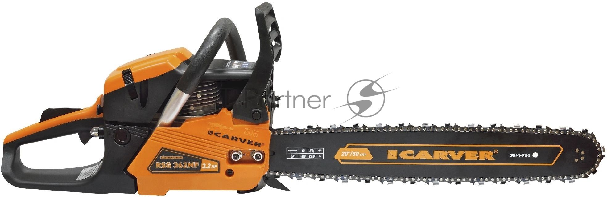 Пила бензиновая CARVER RSG 362MF [01.004.00061] (Металл.стартер, целлюлозный фильтр; 20", цепь PROFI 0,325-1,5-76зв.)