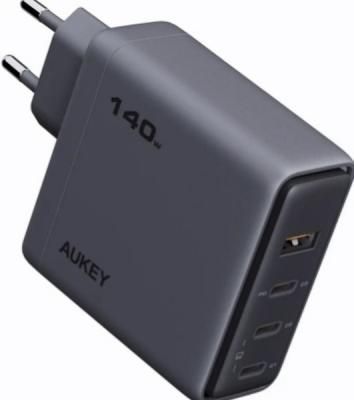 Сетевое зарядное устройство Aukey Comet Mix 140W 3C+A серый