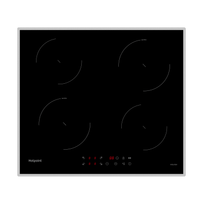 Индукционная варочная поверхность Hotpoint HQ 1760SC IX, 4 конфорки, стеклокерамика, 7400 Вт