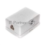 Розетка телефонная TA-101 RJ-11 (6P4C) внешняя 1 порт, белый