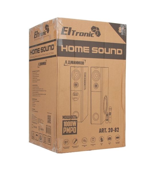Колонка ELTRONIC 08" (20-82 HOME SOUND) динамик 6шт/2х8"; 2х4"; 2х1.5" комплект 2 колонки (белая)