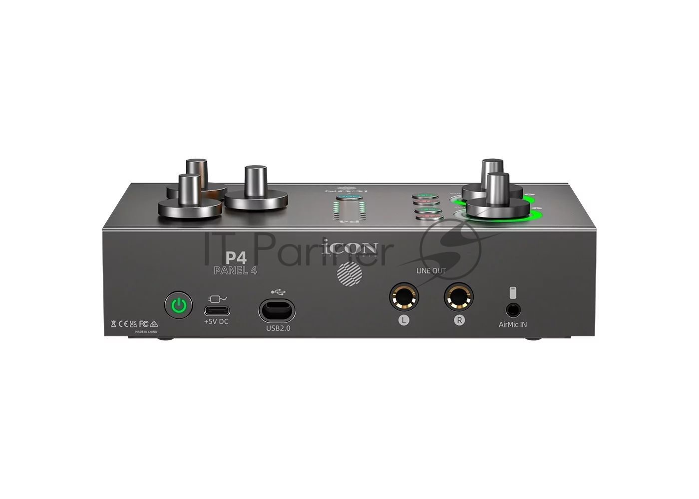 Аудиоинтерфейс USB [110307A3002] Icon [Panel 4] АЦП/ЦАП 24 бит/192 кГц, 4х4 аналоговых ввода/вывода, полнодуплексная запись и воспроизведение