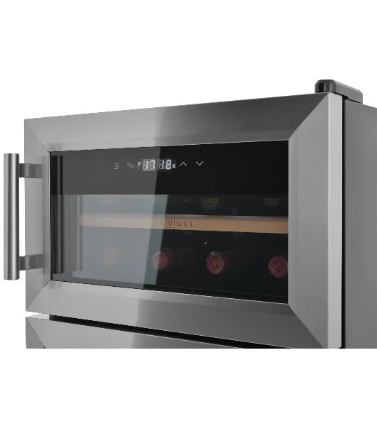 Винный шкаф-хьюмидор ZÜGEL ZTH80DX черный, 70 л, 2 отсека, 8 бут.