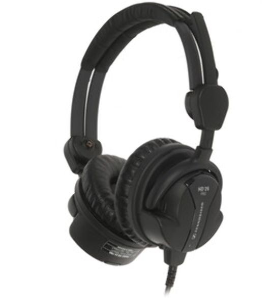 Проводные наушники Sennheiser HD 26 Pro черный, накладные, Jack 3.5/6.3 мм, складная чашка