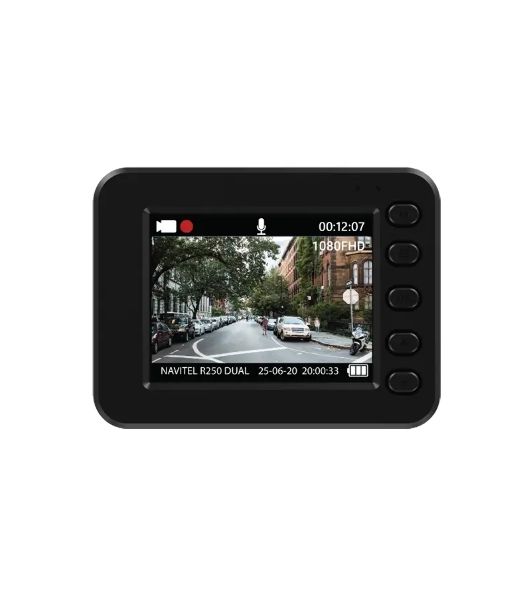 Видеорегистратор Navitel R250 DUAL DVR, 1920x1080, 2", с камерой заднего вида, G-сенсор, датчик движения