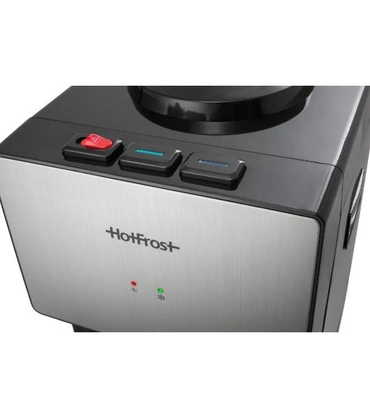 Кулер для воды Hotfrost V400BS, верхняя загрузка, нагрев 90 °С, охлаждение 10 °С, серебристый/черный