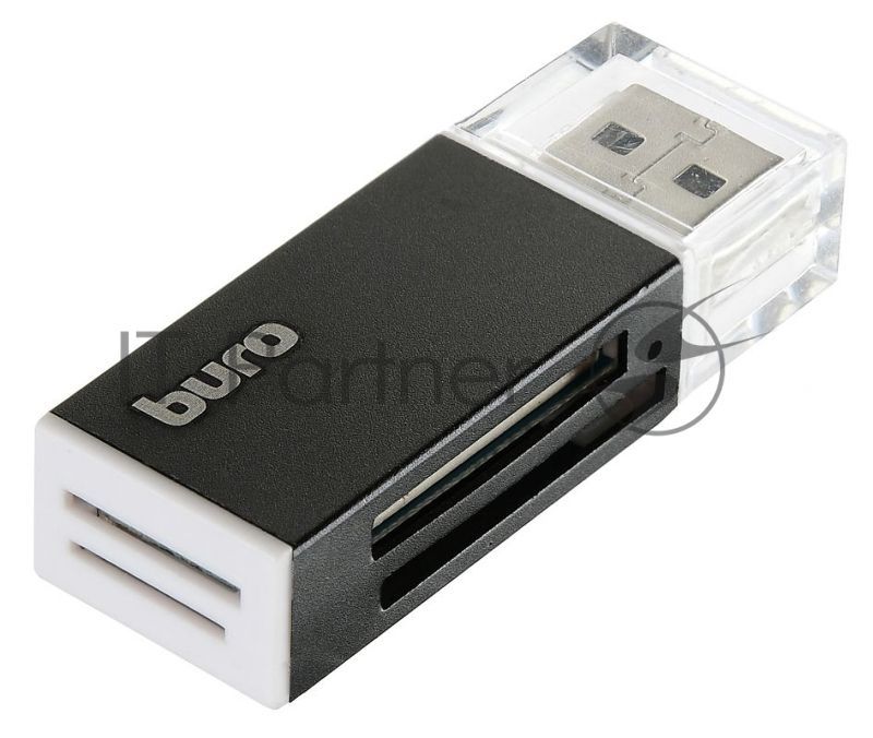Кард-ридер Buro BU-CR-3104/черный/MMC/MS/MS Duo/MS Pro/RS-MMC/SD/SDHC/TF/mini-SD/USB 2.0/пластик