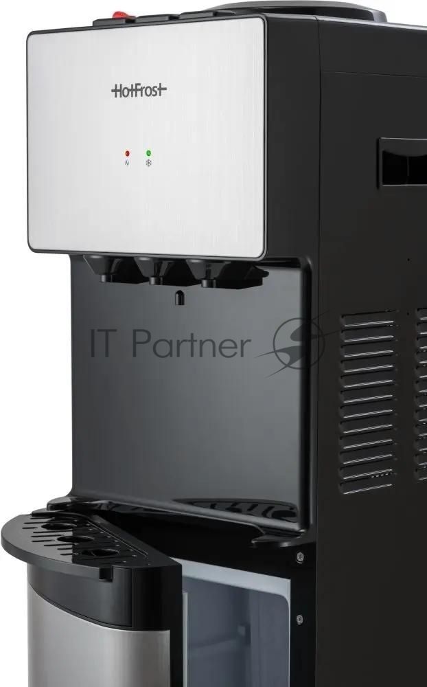 Кулер для воды Hotfrost V400BS, верхняя загрузка, нагрев 90 °С, охлаждение 10 °С, серебристый/черный