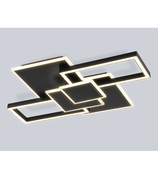 Потолочный светодиодный светильник Ambrella light FA1032/5 BK черный 95W 3000K-6400K 705*500*95 (ПДУ ИК)