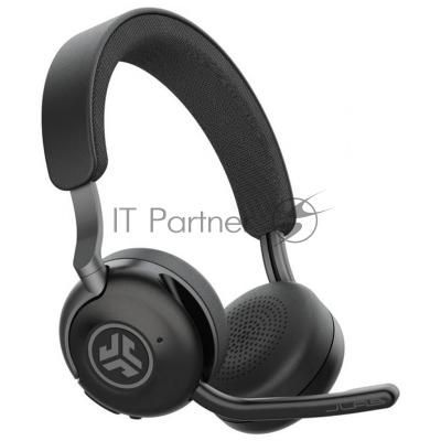 Гарнитура JLab Epic Work ANC Wireless Duo with Stand чёрный, беспроводная, Bluetooth/радиоканал/USB-C, ANC (шумоподавление), до 9 м, в комплекте подставка