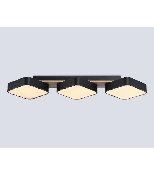 Светильник Ambrella light FL4878/3 BK/WD черный/дерево 54W 3000-6000K 680*200*70 (без ПДУ)