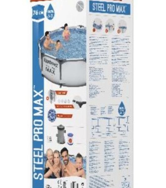 Бассейн каркасный BESTWAY 305*76см, с ф-насосом, 56408