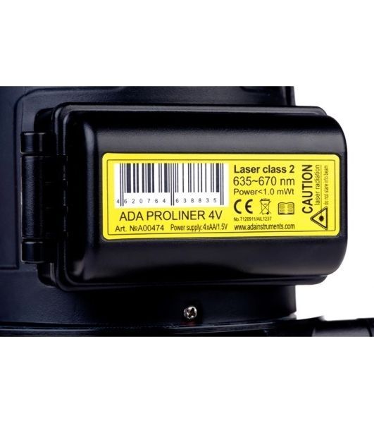 Уровень ADA PROLINER 4V дальность20(70)м точность0.2мм/м лазер2 кейс
