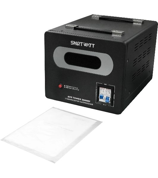 Напольный стабилизатор напряжения SMARTWATT AVR TOWER 3000RF (140W - 260W, 3000VA, 3 кВт, 50-60 Гц, LED-дисплей, релейны