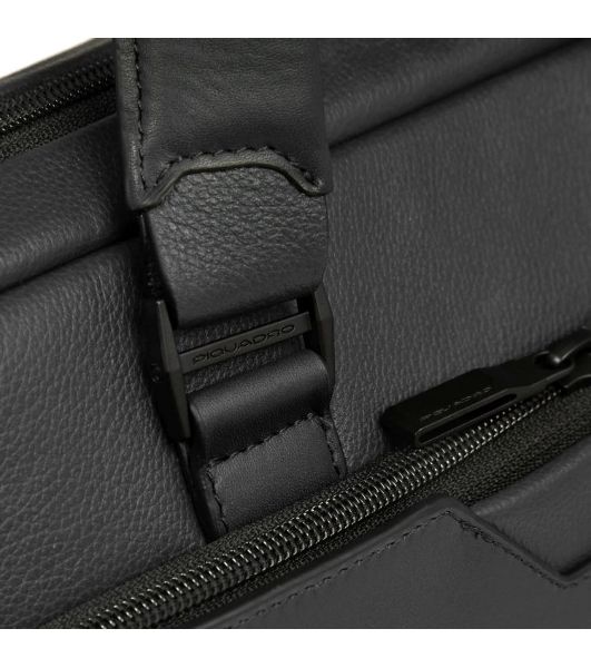 Деловая сумка мужская Piquadro Ael CA6920S142/N с отделением для ноутбука 14" черная натур.кожа