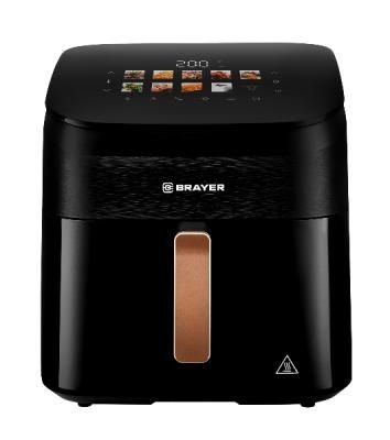 Аэрогриль Brayer BR2057 черный, 2200 Вт, 8.5 л, сенсор, 10 программ