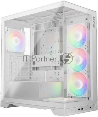 Компьютерный корпус XPG INVADER X WHITE (INVADERXMT-WHCWW) Mid-Tower Gaming ATX PC Case with Panoramic View, Tempered Glass Panels, and RGb Lighting Black