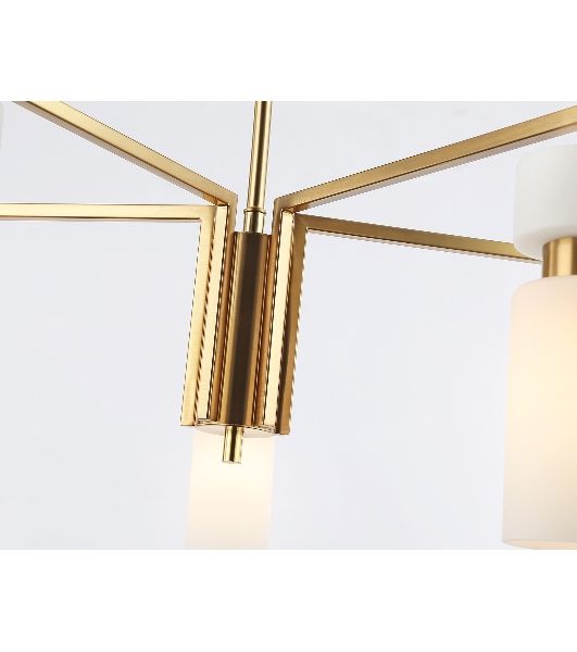 Люстра Ambrella light LH56124/5 BS/FR латунь/белый матовый E14*5 max 40W D605*350