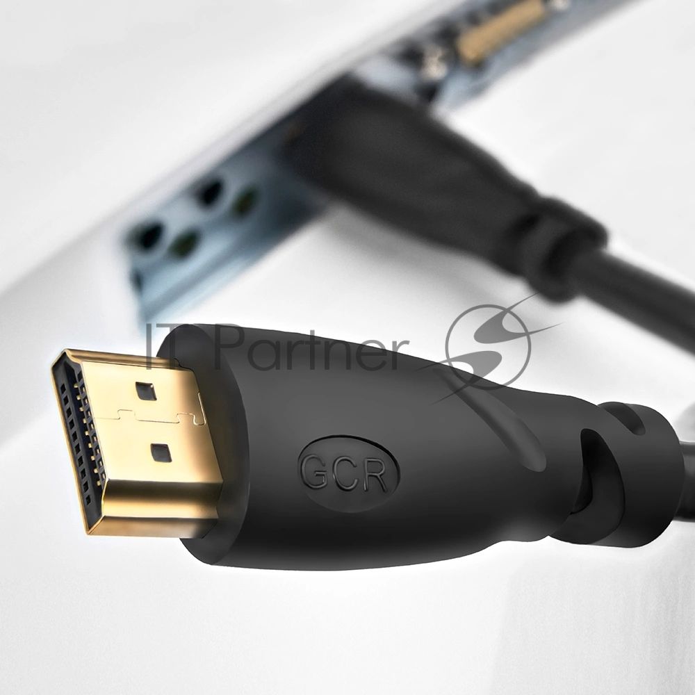 Кабель Greenconnect Premium 0.5m HDMI версия 2.0, HDR Ultra HD 4K60 Hz/ 5K30Hz, 3D, Ethernet 18.0 Гбит/с, OD8.0mm, 28/26 AWG, черный, GCR-51765