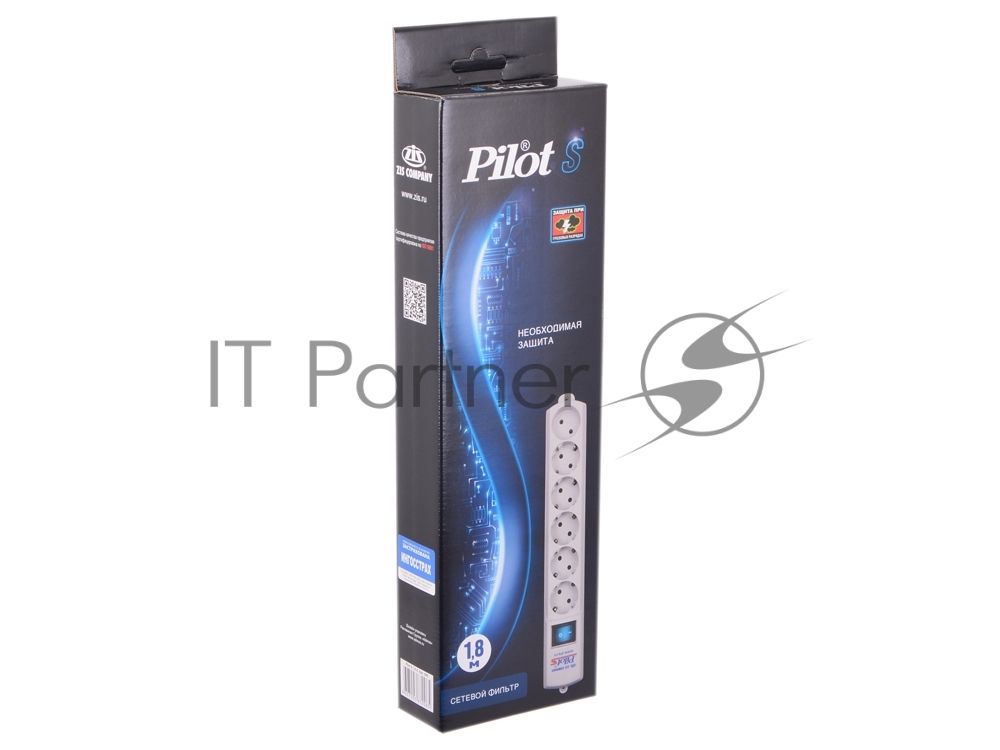 Сетевой фильтр ZIS Фильтр Pilot - S 5 евро, 1 росс. 1.8 м