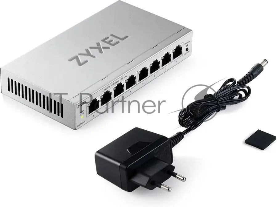 Коммутатор ZyXEL GS1200-8V3-EU0101F, 8×LAN, управляемый