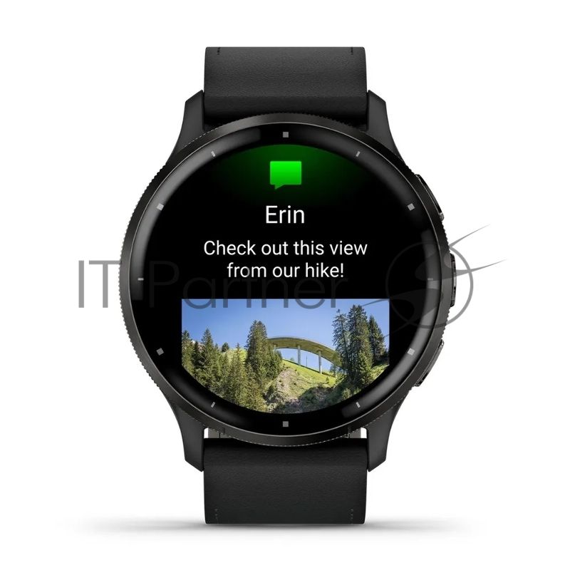 Смарт-часы Garmin Venu 3 черный, кожаный ремешок 45мм