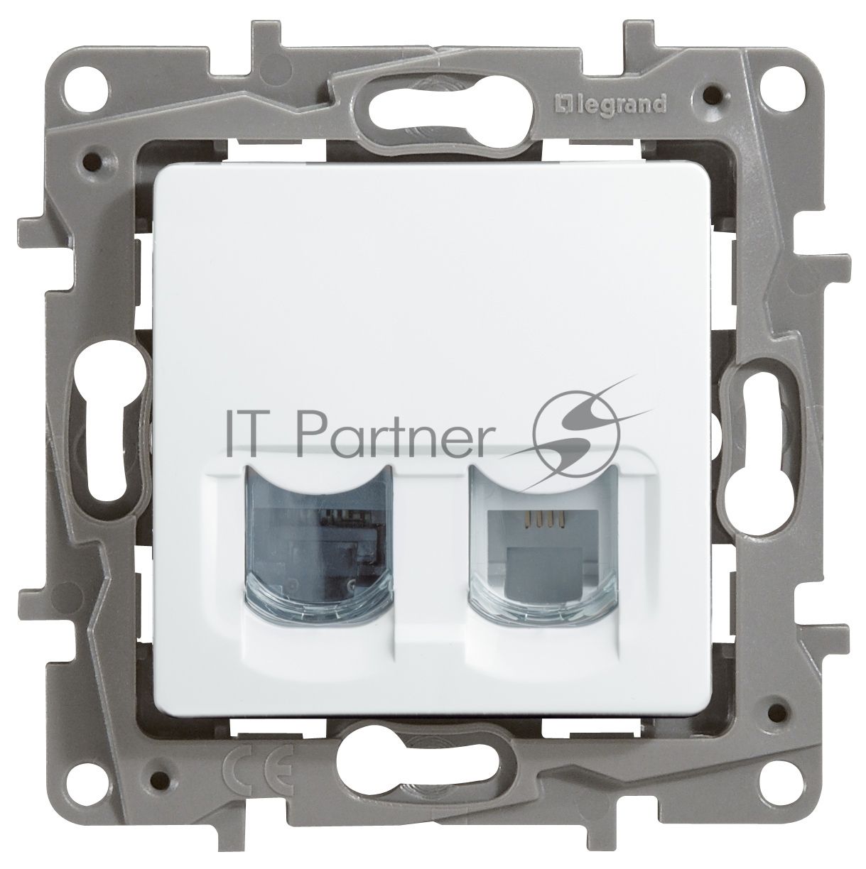 Розетка компьютерная ETIKA RJ11+RJ45 кат. 5 UTP, белый ETIKA Розетка RJ11+RJ45 кат. 5 UTP, белый