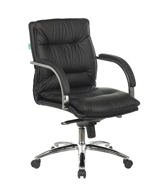 Кресло Бюрократ T-9927SL-LOW/BLACK черный, кожа