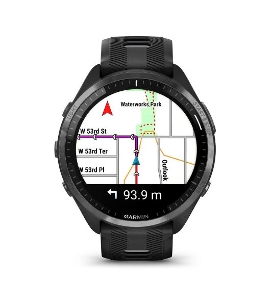 Умные часы Garmin Forerunner 965, 1.4" AMOLED, Wi-Fi, Bluetooth, NFC, GPS, 50м, черный / серый
