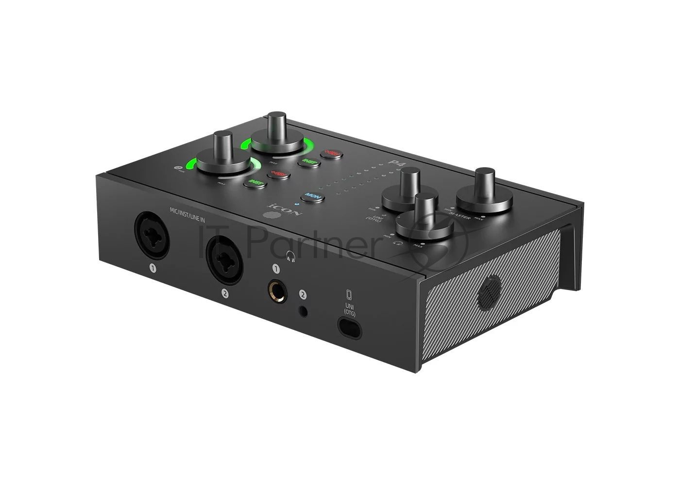 Аудиоинтерфейс USB [110307A3002] Icon [Panel 4] АЦП/ЦАП 24 бит/192 кГц, 4х4 аналоговых ввода/вывода, полнодуплексная запись и воспроизведение
