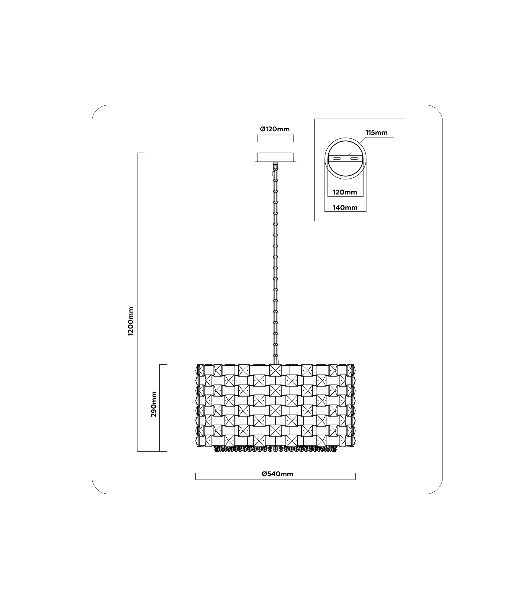 Люстра Ambrella light LH41001/12 CH/CL хром/прозрачный E14*12 max 40W D540*290