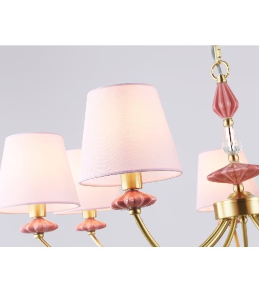 Люстра Ambrella light LH75025/7 GD/PI золото/розовый E14/7 max 40W D890*800