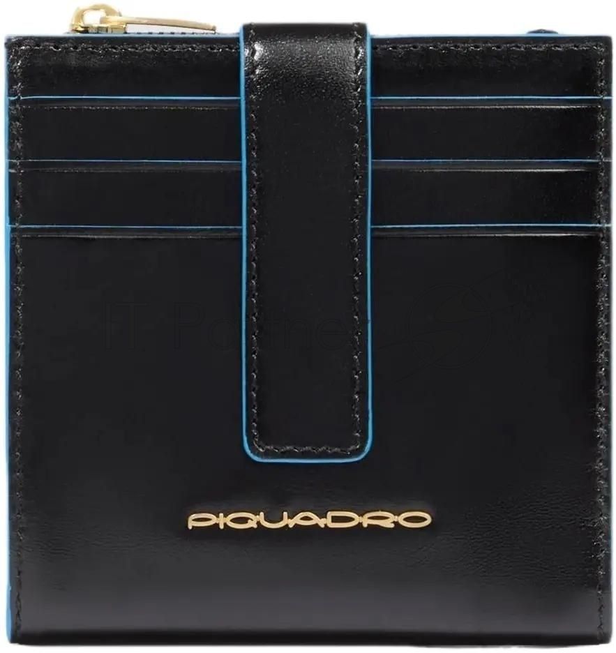 Картхолдер Piquadro Blue Square PP6843B2R/N черный, натуральная кожа