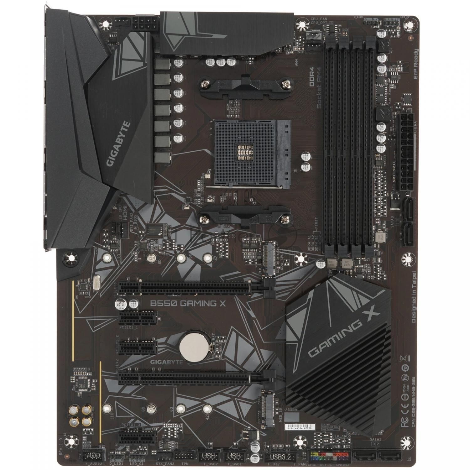 Материнская плата Gigabyte B550 X GAMING, AM4, AMD B550, 4xDDR4, 4xSATA, 2xM.2, 1xPCIe 4.0 x16, 1xPCIe 3.0 x4, 2xPCIe 3.0 x1, 1xHDMI, 1xDisplayPort, 1x 2.5Gb LAN, 1xUSB 3.2 Gen 2, 3xUSB 3.2 Gen 1, 1xUSB Type-C, 2xUSB 2.0, 2x3.5 мм, 7.1, ATX