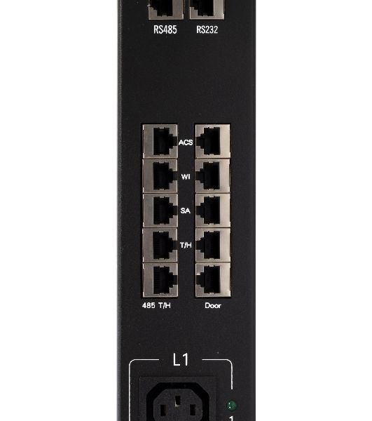 Блок распределения питания Powercom PDU-32AVMS24-18C3-6C9-3P верт.размещ. 18xC13 6xC19 с сетевым мониторингом 3x32A EN 60309 2м