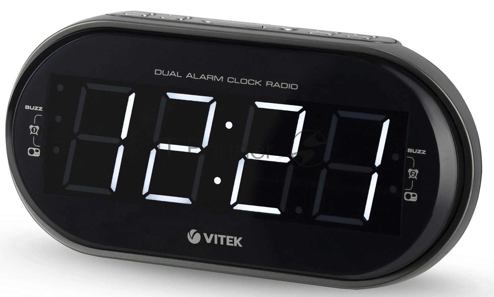 Радиочасы Vitek VT-6610 (SR) FM 87,5-108,0 МГц, AM 522-1620 KГц.Размер дисплея	1,8 дюйм.