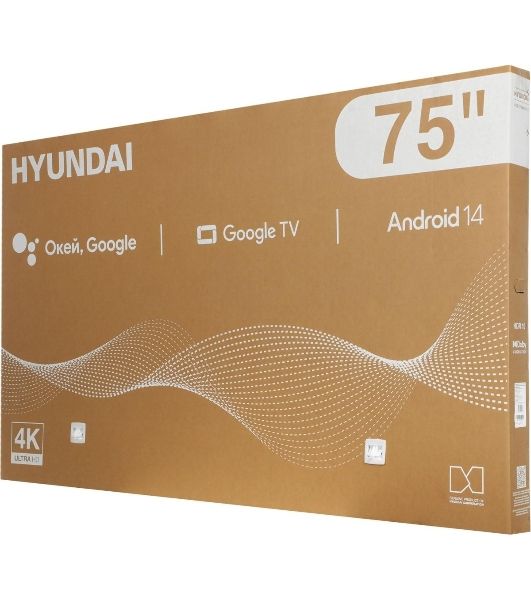 Телевизор Hyundai 75" H-LED75BU7011 черный LED 4K UHD 60Hz Smart TV 2GB/16GB