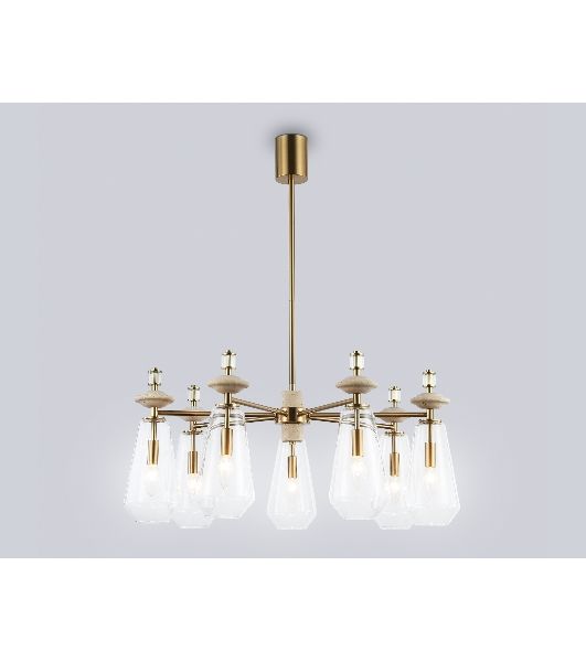 Люстра Ambrella light LH53306/7 BS/CL латунь/прозрачный E14*7 max 40W D770*925