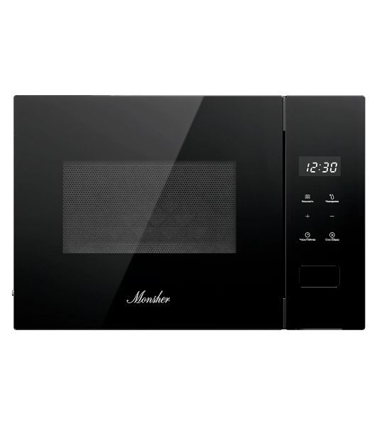 Встраиваемая микроволновая печь MONSHER MMH 1115 Noir, High-Tech, 15 л, мощность 600 Вт, 5 уровней мощности, размораживание, сенсорное управление, черный