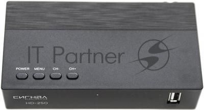 Ресивер DVB-T2 Сигнал Эфир HD-250 черный