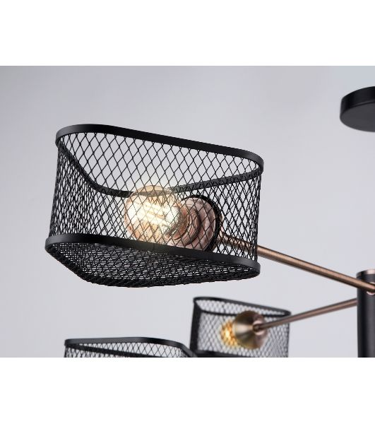 Светильник Ambrella light TR80172/6 SB/BK бронза/черный E27/6 max 40W D950*375