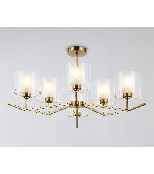 Люстра Ambrella light LH57008/6 BS/FR латунь/белый матовый E14/6 max 40W D850*420