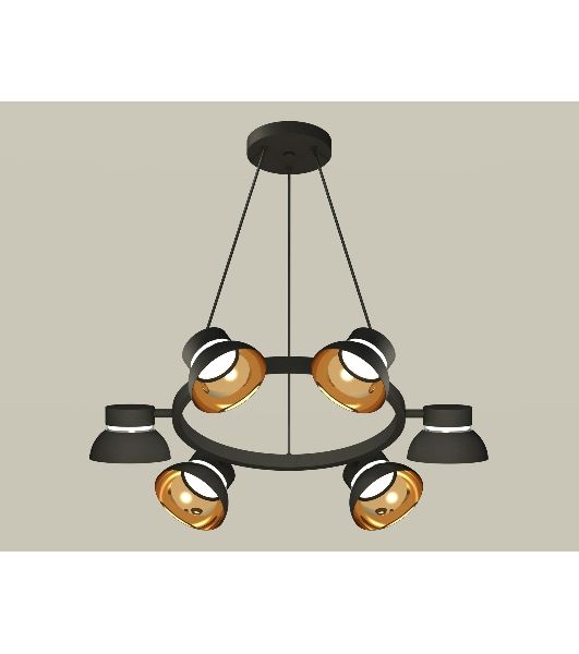 Светильник Ambrella light XB9193101/6 SBK/PYG/CL черный песок/золото желтое полированное/прозрачный GX53 (C9193, N8145)