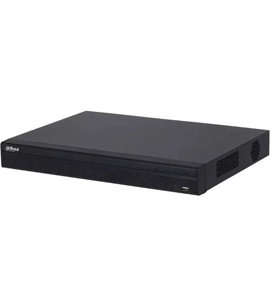 Видеорегистратор IP 32-канальный DAHUA 4K и H.265+. Входящий поток до 160 Мбит/с; сжатие: Н.265+/H.265+, H.265, H.264+, H.264+/H.264; разрешение записи до 12Мп; накопители: 2 SATA III до 20Тбайт; воспр