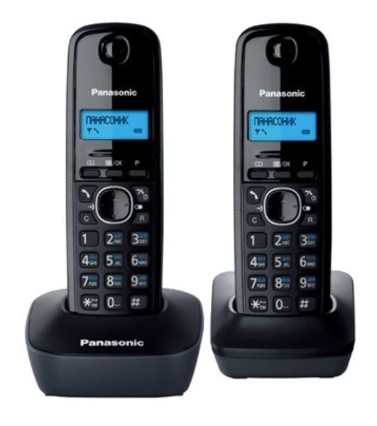 Телефон беспроводной (DECT) Panasonic KX-TG1612RUH (серый) Доп трубка в комплекте,АОН, Caller ID,12 мелодий звонка,поиск трубки