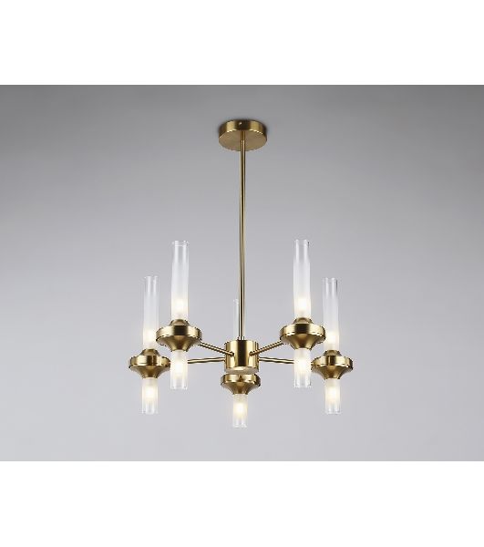 Люстра Ambrella light LH55358/10 BS/CL латунь/прозрачный G9/10 max 30W D550*690