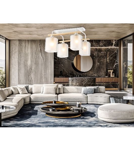 Светильник Ambrella light TR3033246/4 WH/WD белый/дерево E27/4 max 60W 340*340*245