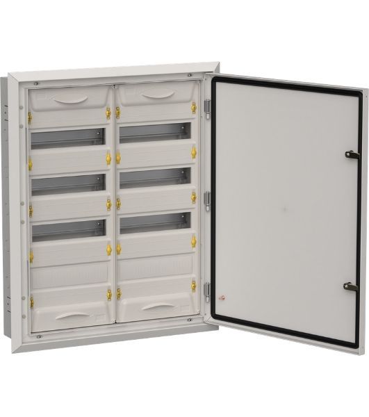 Корпус металлический IEK TITAN 5 ЩРв-96 (2х48) 755х625х130мм IP31 серый (одна дверь)