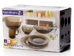 Столовый набор LUMINARC АМБЬЯНТЕ ЭКЛИПС 31 предмет (L5177) LUMINARC АМБЬЯНТЕ ЭКЛИПС столовый наб. 31 предмет (L5177). Состав набора: тарелка десертная (диаметр 19,5 см) – 6 шт., тарелка суповая (диаметр 20,5 см) – 6 шт., тарелка обеденная (24,5 см) – 6 шт