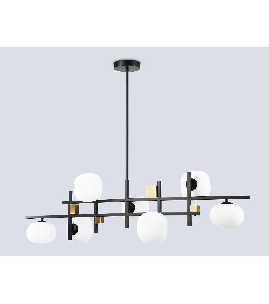 Светильник Ambrella light LH51017/7 BK/BS/FR черный/латунь/белый матовый G9*7 max 28W 1100*240*300
